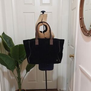 Polo by Ralph Lauren Black And Brown Corduroy Tote Bag